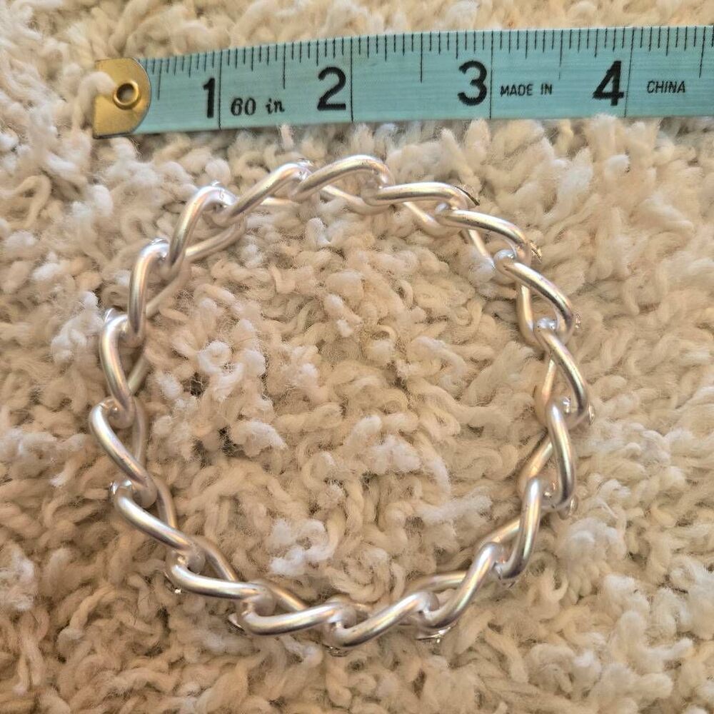 NEW Silver + Rhinestone Bangle Bracelet - Picture 3 of 5